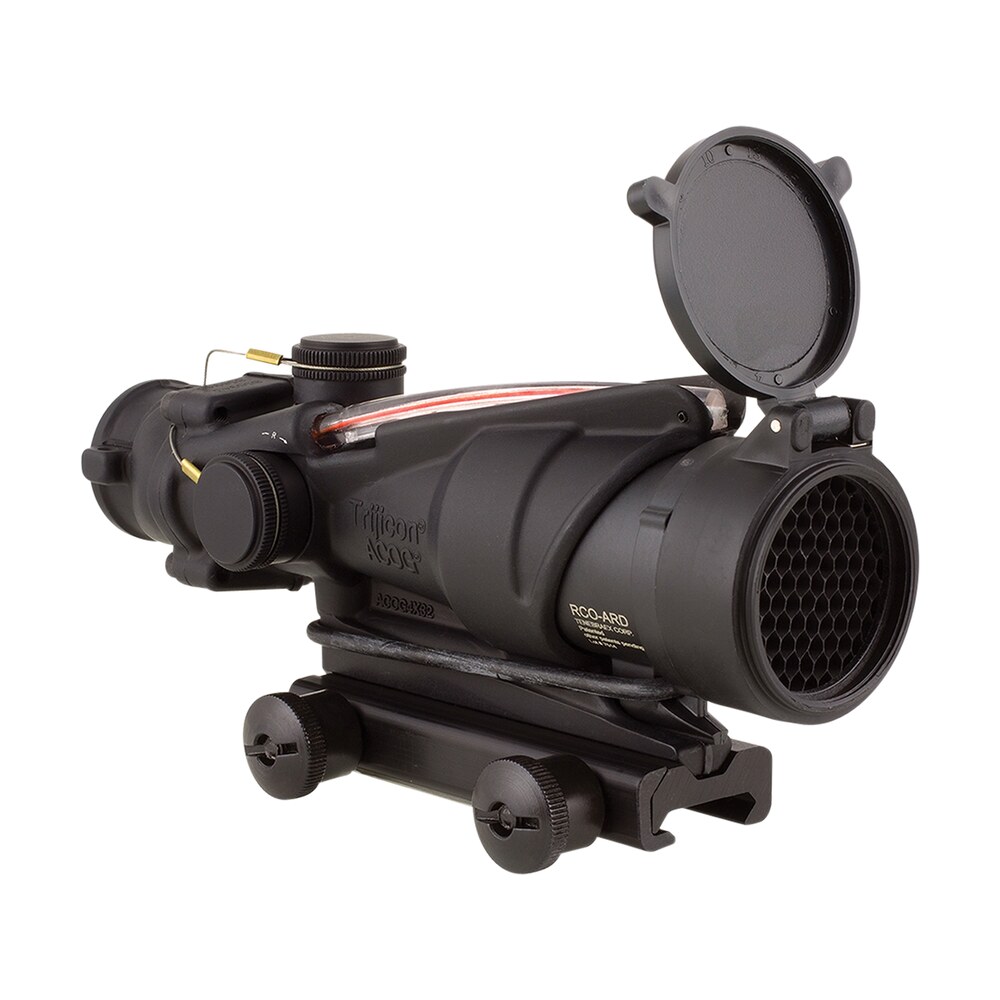 trijicon 100228 acog black hardcoat anodized 4x32mm illuminated red chevron reticle Trijicon 100228 ACOG Black Hardcoat Anodized 4x32mm Illuminated Red Chevron Reticle Sports South item 69656