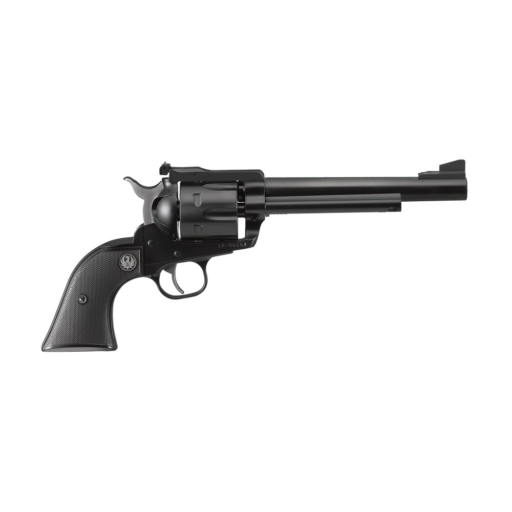 ruger 0318 blackhawk convertible 357 mag/9mm luger 6rd 6.50" blued alloy steel barrel, cylinder & frame, black checkered rubber grip, transfer bar safety, exposed hammer Ruger 0318 Blackhawk Convertible 357 Mag/9mm Luger 6rd 6.50" Blued Alloy Steel Sports South item 70167