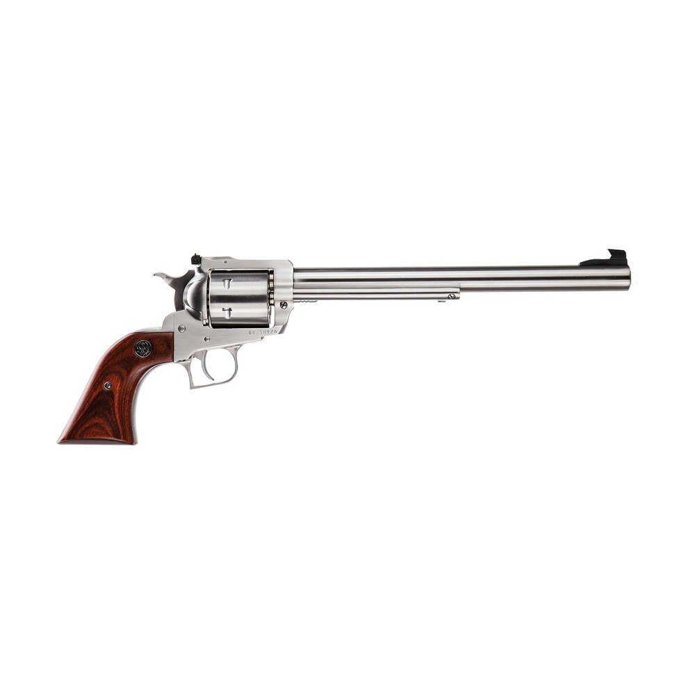ruger 0806 super blackhawk large frame 44 rem mag/44 special 6rd 10.50" satin stainless steel barrel, cylinder & frame, hardwood grip, transfer bar safety, exposed hammer Ruger 0806 Super Blackhawk Large Frame 44 Rem Mag/44 Special 6rd 10.50" Satin Stainless Steel Sports South item 70184