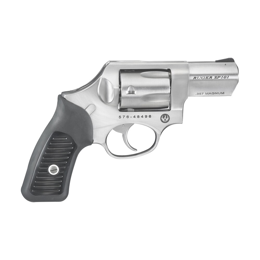 ruger 5720 sp101 357 mag 5rd 2.25" satin stainless steel barrel, cylinder & frame, black rubber grip, transfer bar safety, concealed hammer Ruger 5720 SP101 357 Mag 5rd 2.25" Satin Stainless Steel Sports South item 70242