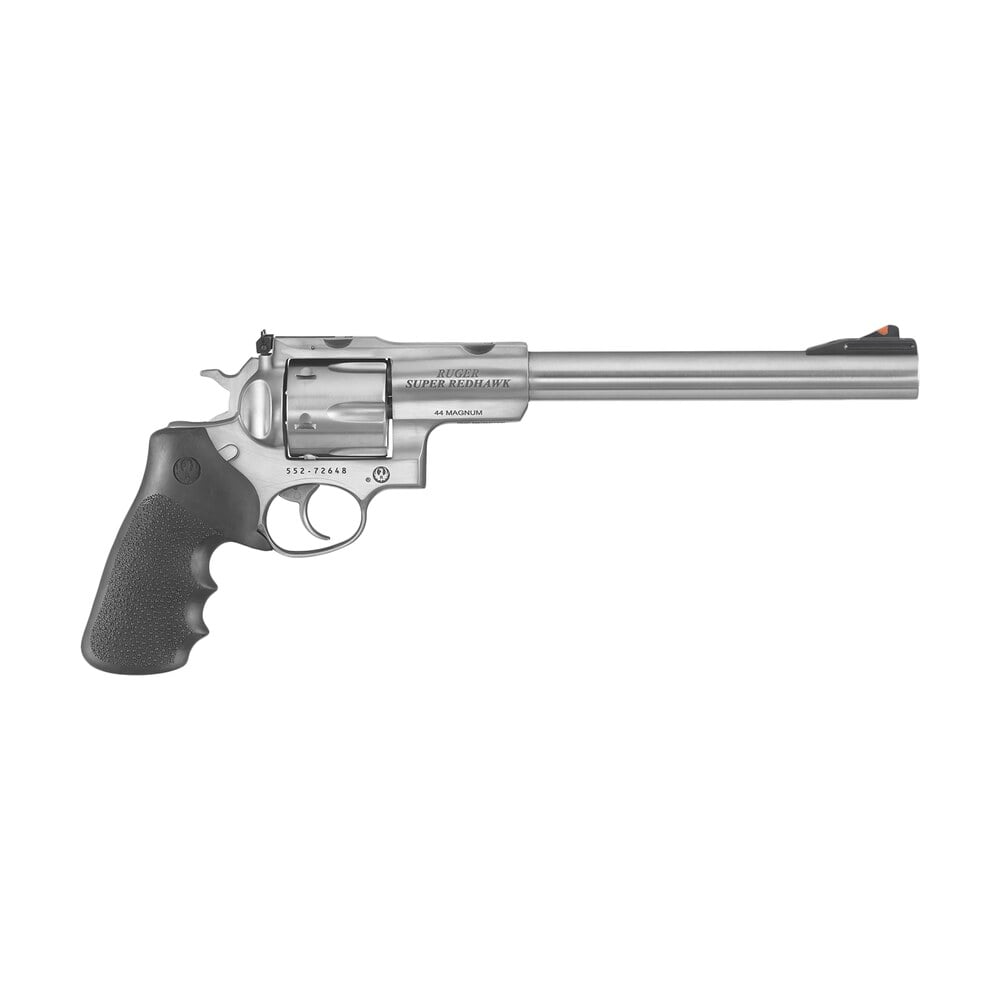 ruger 5502 super redhawk large frame 44 rem mag/44 special 6rd 9.50" satin stainless steel w/integral mount barrel, satin cylinder & frame, hogue tamer monogrip, transfer bar safety, exposed hammer Ruger 5502 Super Redhawk Large Frame 44 Rem Mag/44 Special 6rd 9.50" Satin Stainless Steel Sports South item 70253