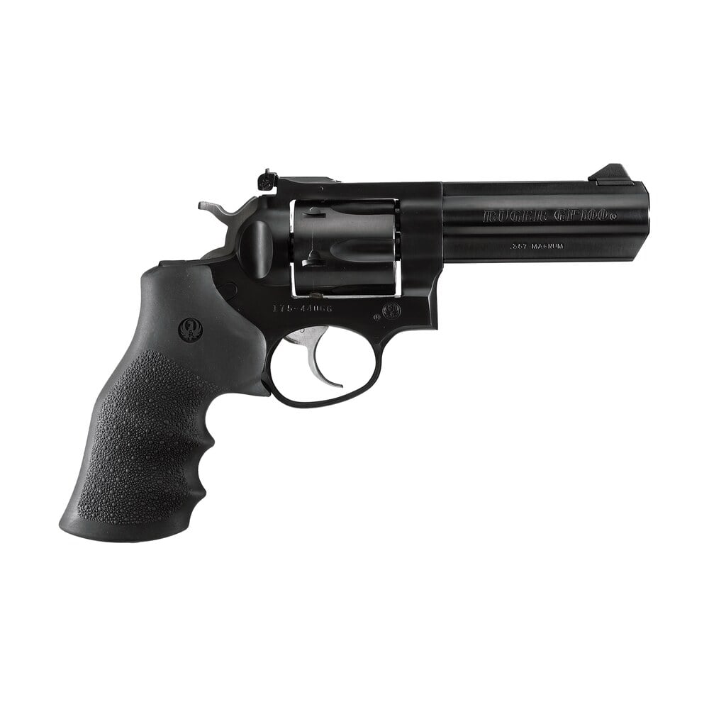 ruger 1702 gp100 medium frame 357 mag 6rd 4.20" blued alloy steel barrel, cylinder & frame, hogue monogrip, transfer bar safety, exposed hammer Ruger 1702 GP100 Medium Frame 357 Mag 6rd 4.20" Blued Alloy Steel Sports South item 70255