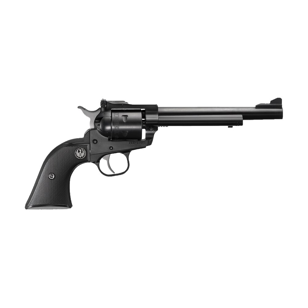 ruger 0661 single six 17 hmr 6rd 6.50" blued alloy steel barrel, cylinder & frame, black checkered rubber grip, transfer bar safety, exposed hammer Ruger 0661 Single-Six 17 HMR 6rd 6.50" Blued Alloy Steel Sports South item 70666