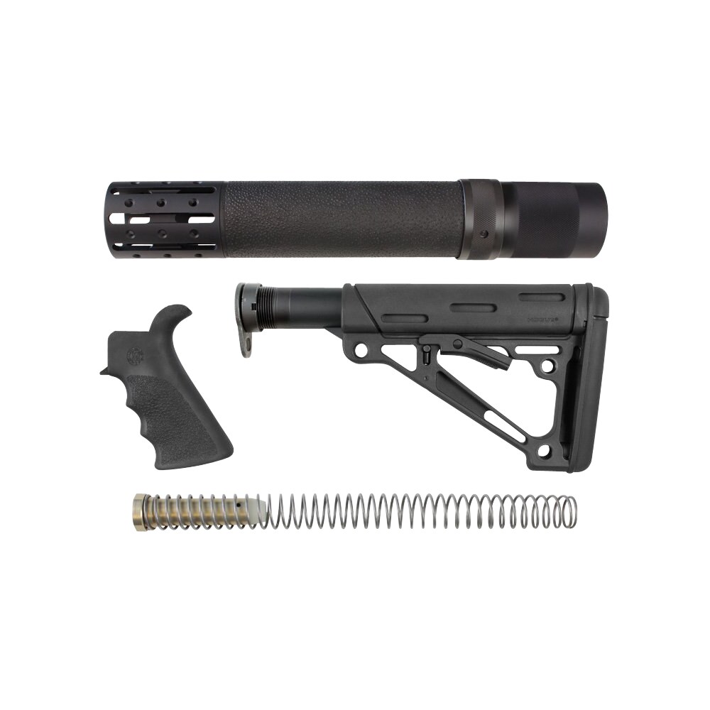 hogue 15078 overmolded stock kit black synthetic for ar 15, m16 includes rifle length forend & finger groove grip Hogue 15078 OverMolded Stock Kit Black Synthetic for AR-15, M16 Includes Rifle Length Forend Sports South item 7068