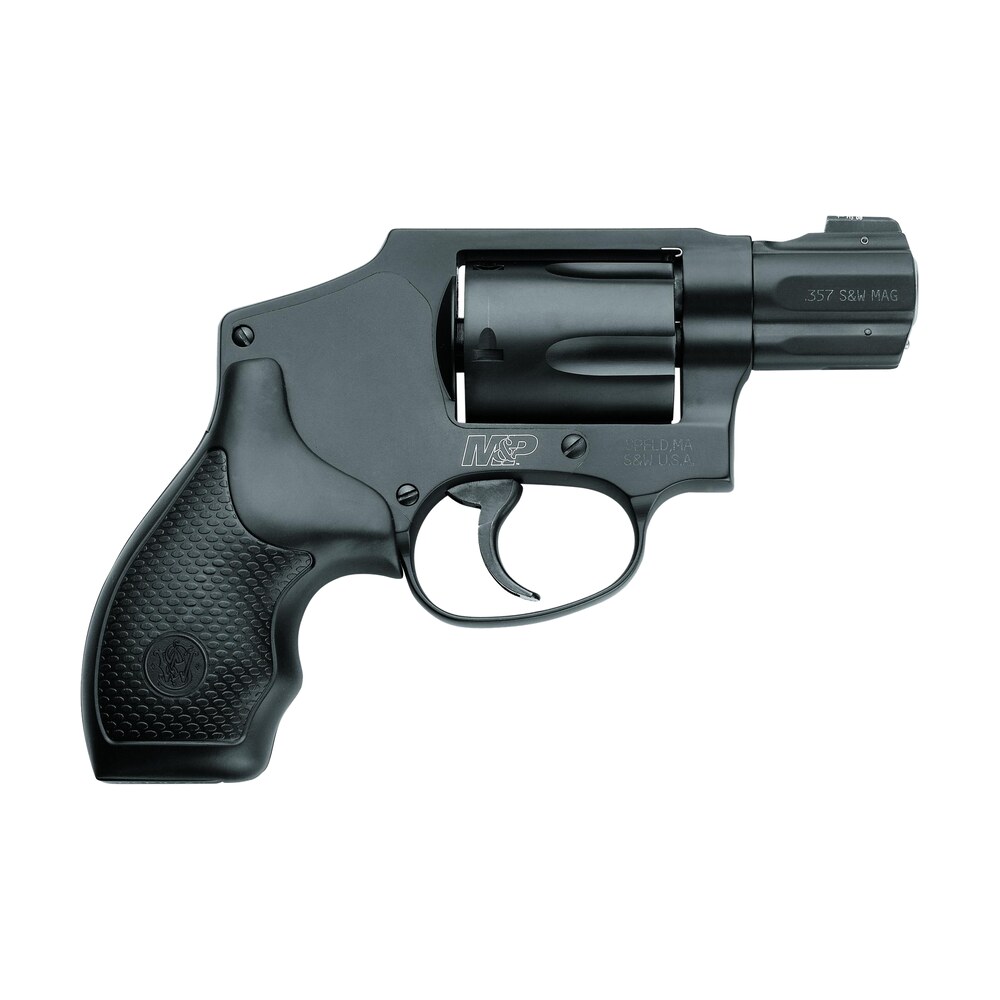 smith & wesson 103072 m&p 340 357 mag or 38 s&w spl +p 5 shot 1.88" black barrel, pvd cylinder black, scandium alloy j frame, xs sights 24/7 tritium night front sight Smith & Wesson 103072 M&P 340 357 Mag Or 38 S&W Spl +P 5 Shot 1.88" Black Sports South item 70711