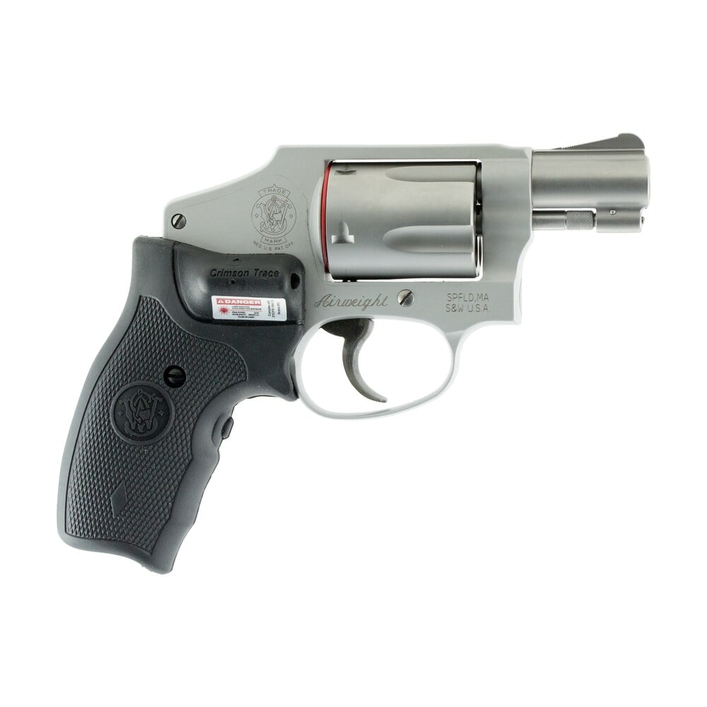 smith & wesson 150972 model 642 w/laser *ca compliant j frame 38 special +p 5 shot 1.88" stainless steel barrel, stainless cylinder, stainless aluminum frame, crimson trace lasergrip, concealed hammer Smith & Wesson 150972 Model 642 Sports South item 70718