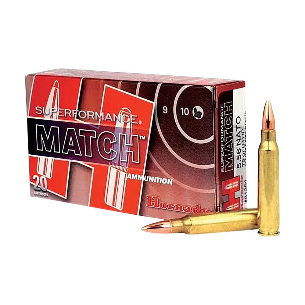hornady 81264 superformance match 5.56x45mmnato 75gr boat tail hollow point 20 per box/10 case Hornady 81264 Superformance Match 5.56x45mmNATO 75gr Boat Tail Hollow Point 20 Per Box/10 Case Sports South item 70724