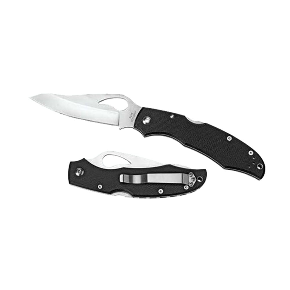 spyderco by03psbk2 byrd cara cara 2 lightweight 3.75" folding drop point part serrated 8cr13mov ss blade black textured frn handle includes pocket clip Spyderco BY03PSBK2 Byrd Cara Cara 2 Lightweight 3.75" Folding Drop Point Part Serrated 8Cr13MoV Sports South item 70767