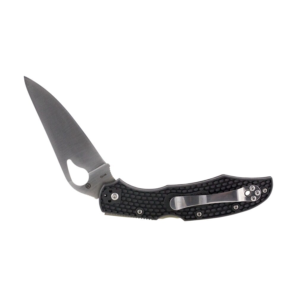 spyderco by03pbk2 byrd cara cara 2 lightweight 3.75" folding drop point plain 8cr13mov ss blade black textured frn handle includes pocket clip Spyderco BY03PBK2 Byrd Cara Cara 2 Lightweight 3.75" Folding Drop Point Plain 8Cr13MoV SS Blade Sports South item 70785