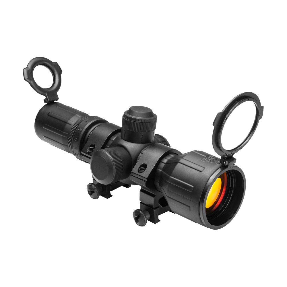 ncstar seecr3942r tactical compact 3 9x42mm red/green illuminated p4 sniper reticle 30mm tube one piece aluminum body w/rubber outer coating NcStar SEECR3942R Tactical Compact 3-9x42mm Red/Green Illuminated P4 Sniper Reticle 30mm Tube Sports South item 70813