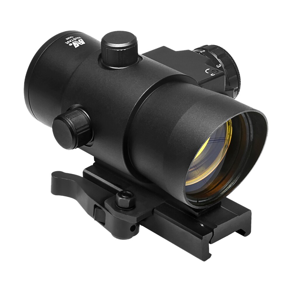 ncstar dlb140r 40mm red dot with red laser black anodized 1 x 3 moa red dot NcStar DLB140R 40mm Red Dot Sports South item 70826