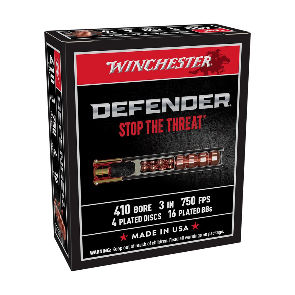 winchester ammo s413pdx1 pdx1 defender combo 410gauge 3" 4defense discs/16 bbs shot 10 per box/10 case Winchester Ammo S413PDX1 PDX1 Defender Combo 410Gauge 3" 4Defense Discs/16 BBs Shot 10 Per Sports South item 70894