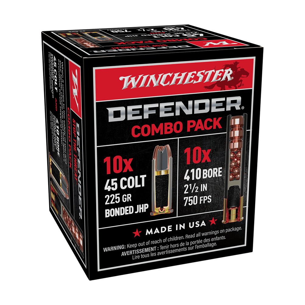 winchester ammo s41045pd pdx1 defender combo 410gauge 2.50" 1/2oz 3defense discs 12bbs shot 20 per box/10 case Winchester Ammo S41045PD PDX1 Defender Combo 410Gauge 2.50" 1/2oz 3Defense Discs 12BBs Shot 20 Sports South item 70895