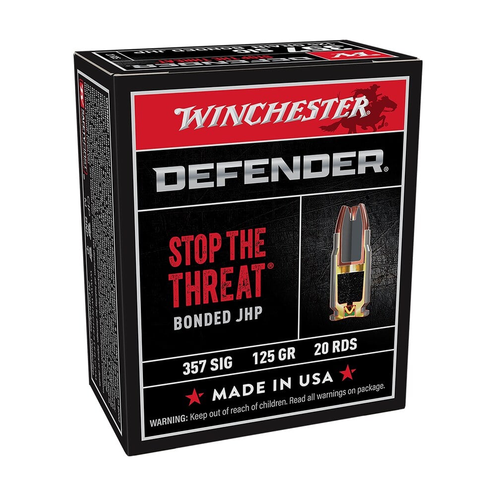 winchester ammo s357spdb defender 357sig 125gr bonded jacket hollow point 20 per box/10 case Winchester Ammo S357SPDB Defender 357Sig 125gr Bonded Jacket Hollow Point 20 Per Box/10 Case Sports South item 70911