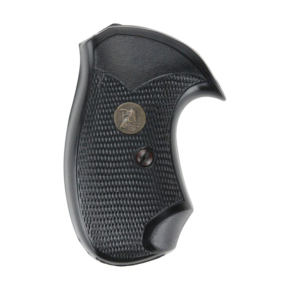 pachmayr 03255 compact grip checkered black rubber for s&w j frame with square butt Pachmayr 03255 Compact Grip Checkered Black Rubber for S&W J Frame Sports South item 73233