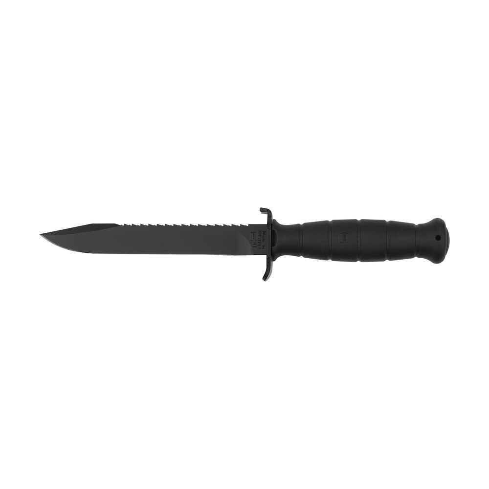 glock kb17281 field 7" fixed clip point plain/saw black high carbon steel blade/ black textured trimond polymer handle Glock KB17281 Field 7" Fixed Clip Point Plain/Saw Black High Carbon Steel Blade/ Black Textured Sports South item 73406