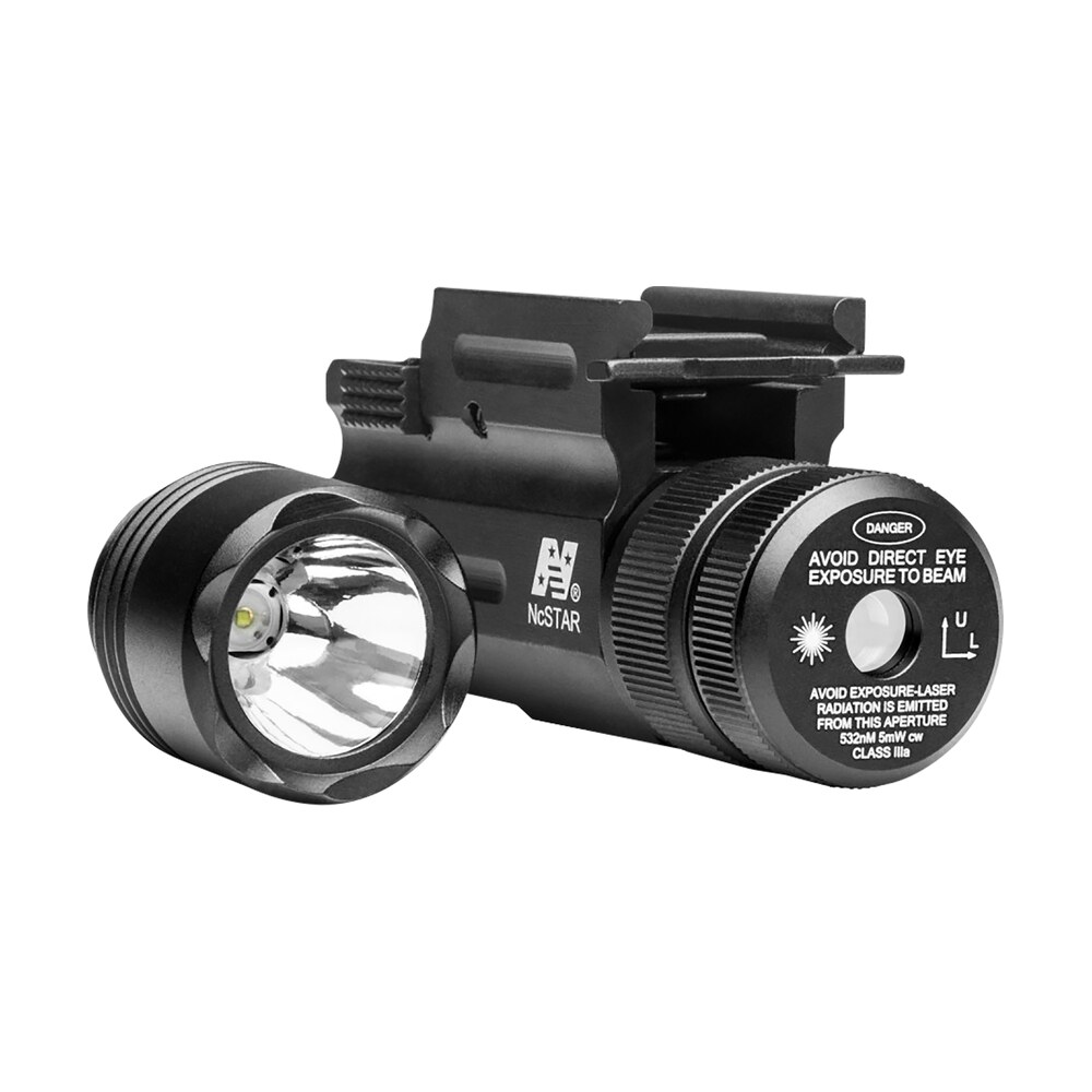ncstar aqptflg flashlight & green laser combo black anodized 150 lumens white light cree led NcStar AQPTFLG Flashlight & Green Laser Combo Black Anodized 150 Lumens White Light Cree Sports South item 73692