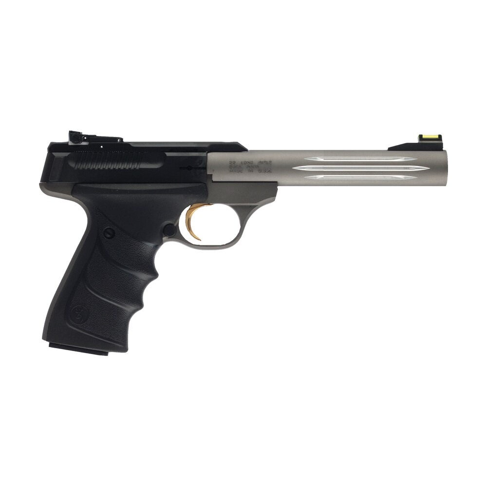 browning 051461490 buck mark lite *ca compliant 22 lr 10+1 5.50" matte gray fluted barrel, serrated steel slide, matte gray aluminum frame & black ultragrip rx grips Browning 051461490 Buck Mark Lite *CA Compliant 22 LR 10+1 5.50" Matte Gray Fluted Sports South item 73753