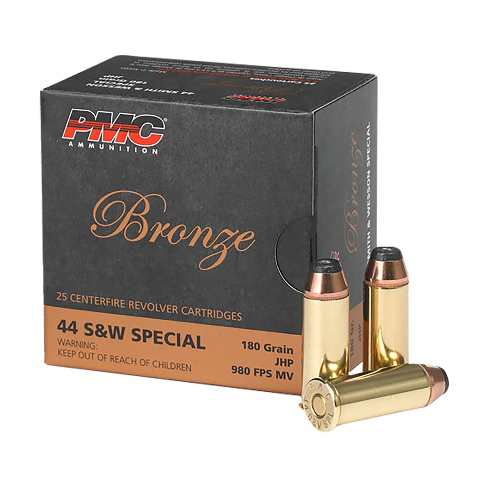 pmc 44sb bronze 44s&wspl 180gr jacketed hollow point 25 per box/20 case PMC 44SB Bronze 44S&WSpl 180gr Jacketed Hollow Point 25 Per Box/20 Case Sports South item 74088