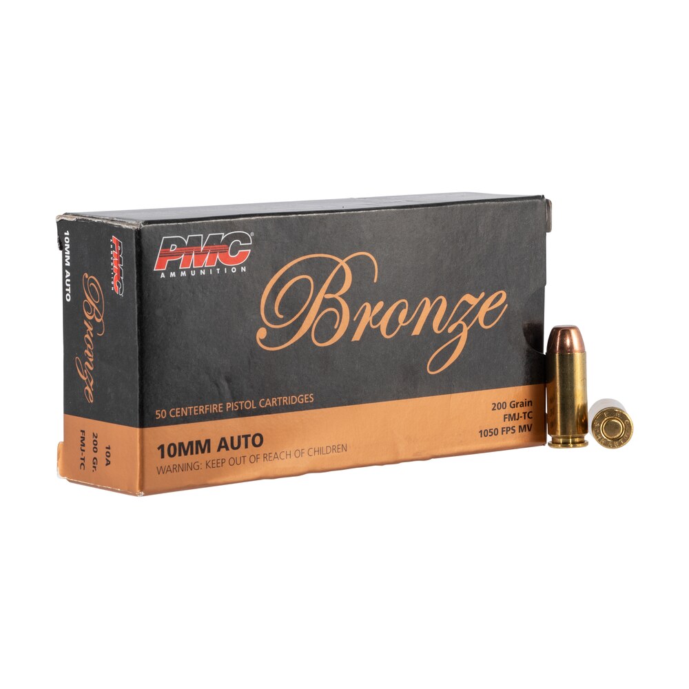 pmc 10a bronze 10mmauto 200gr full metal jacket truncated cone 50 per box/20 case PMC 10A Bronze 10mmAuto 200gr Full Metal Jacket Truncated Cone 50 Per Box/20 Case Sports South item 74095
