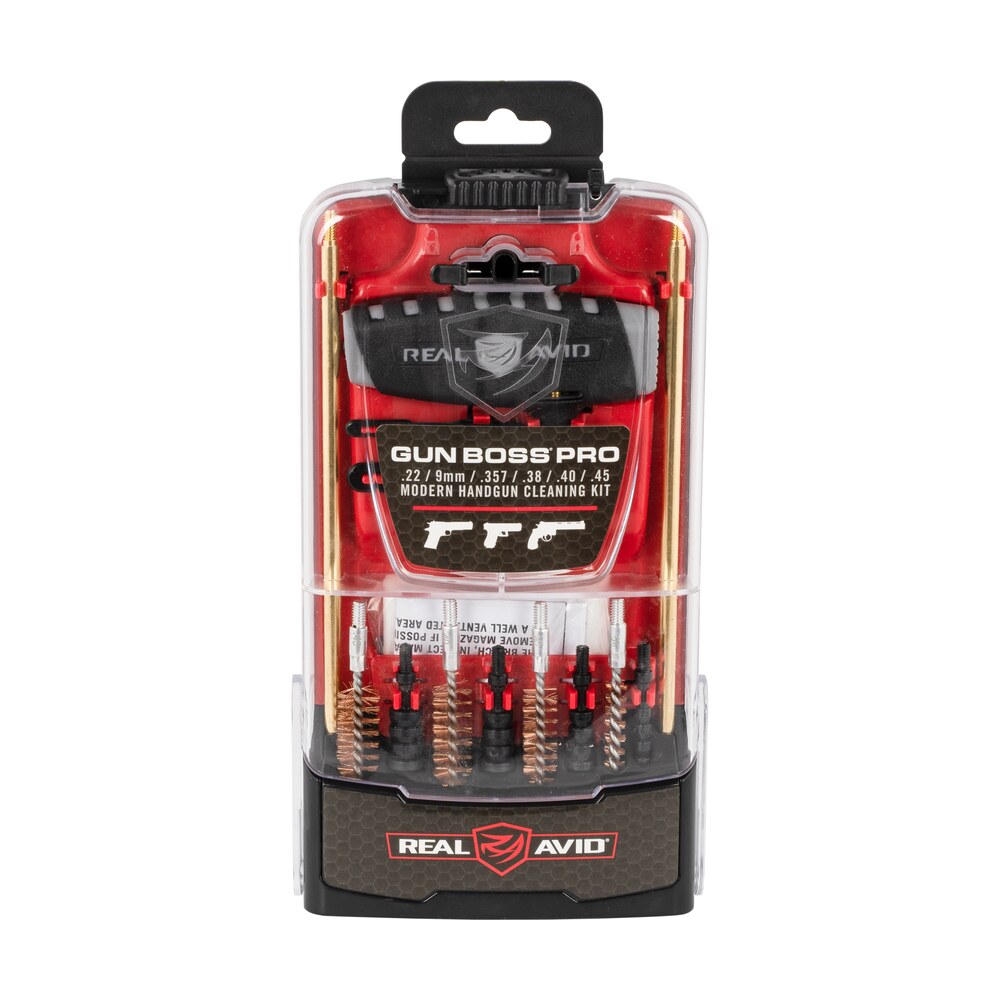 real avid avgbprop gun boss cleaning kit multi caliber pistol firearm slotted tip 12.50" long bronze bristles includes case Real Avid AVGBPROP Gun Boss Cleaning Kit Multi-Caliber Pistol Firearm Slotted Tip 12.50" Long Sports South item 74539