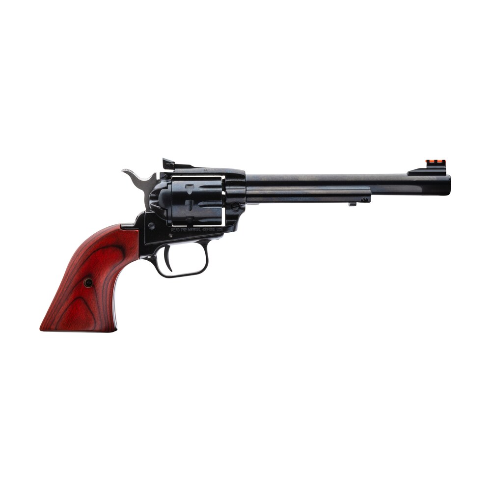 heritage mfg rr22999mb6as rough rider 22 lr 22 wmr 9 shot, 6.50" black steel barrel, black zinc alloy frame, black cylinder, cocobolo grip, hammer/thumb safety, exposed hammer Heritage Mfg RR22999MB6AS Rough Rider 22 LR 22 WMR 9 Shot, 6.50" Black Steel Sports South item 74604