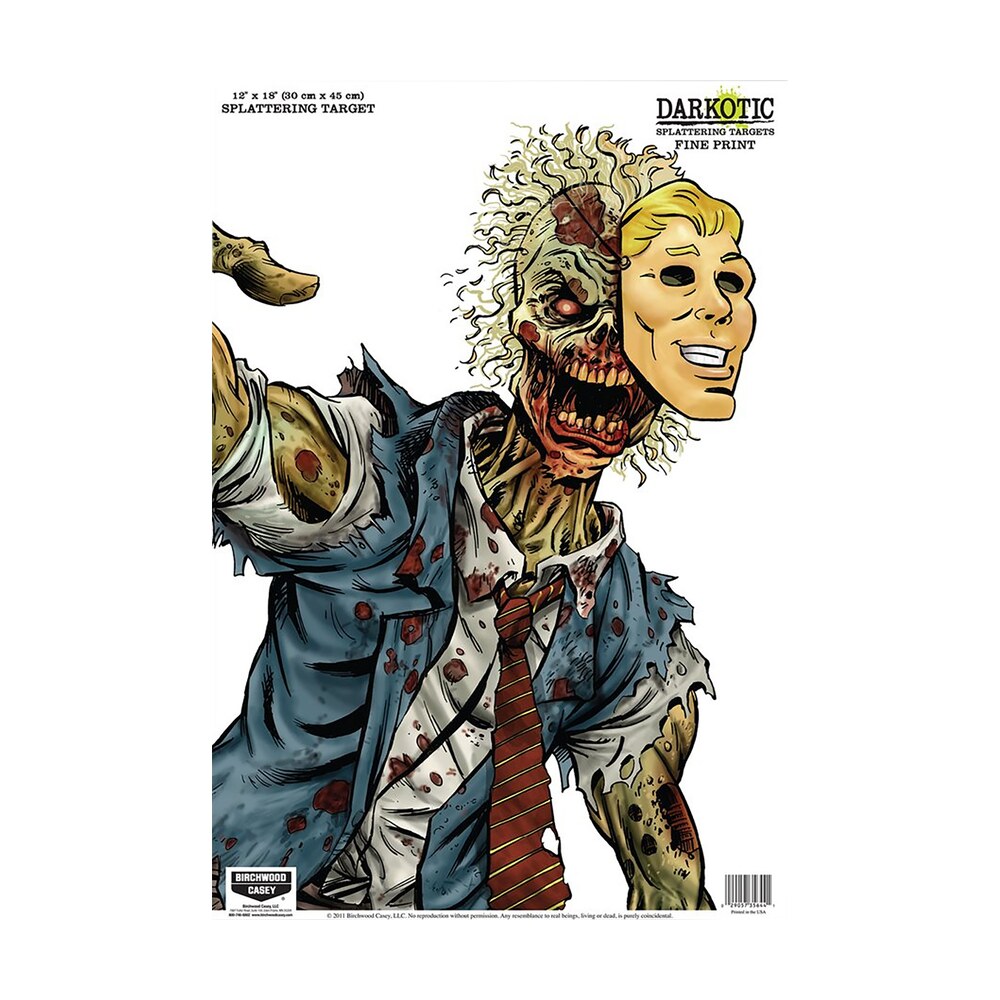 birchwood casey 35645 darkotic fine print zombie lawyer paper hanging universal 12" x 18" multi color impact enhancement splatter 8 per pkg Birchwood Casey 35645 Darkotic Fine Print Zombie Lawyer Paper Hanging Universal 12" x 18" Sports South item 74820