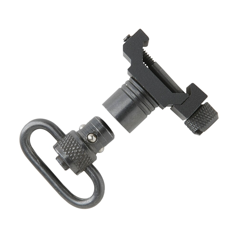 uncle mike's 21101 quick detach swivel set made of steel with black finish, 1" loop size & push button style for picatinny & weaver style rails Uncle Mike's 21101 Quick Detach Swivel Set made of Steel Sports South item 75343