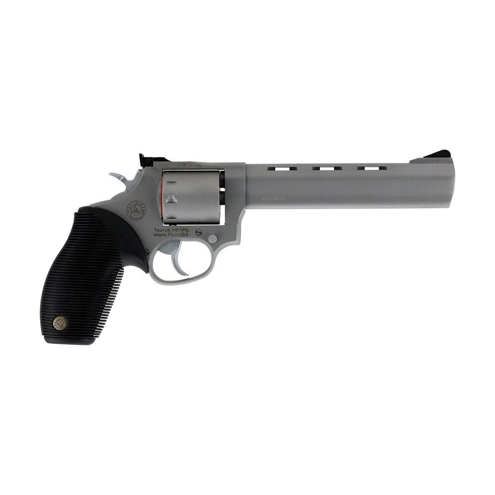 taurus 2992069 tracker 992 22 lr or 22 wmr 9rd 6.50" vent rib barrel, overall matte finish stainless steel & black ribber grip includes cylinder Taurus 2992069 Tracker 992 22 LR or 22 WMR 9rd 6.50" Vent Rib Sports South item 75414