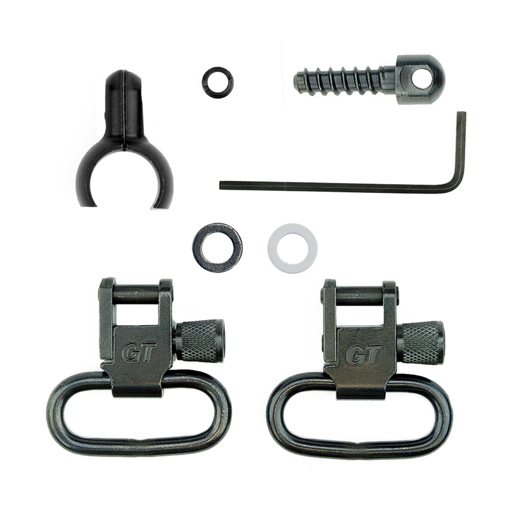 grovtec us inc gtsw46 barrel band swivel set shotgun 1" black steel GrovTec US Inc GTSW46 Barrel Band Swivel Set Shotgun 1" Black Steel Sports South item 75629