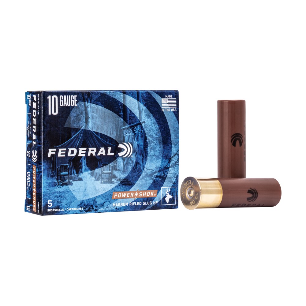 federal f103frs power shok shotshell 10gauge 3.50" 1 3/4oz rifledslug shot 5 per box/50 case Federal F103FRS Power-Shok Shotshell 10Gauge 3.50" 1 3/4oz RifledSlug Shot 5 Per Box/50 Case Sports South item 75848