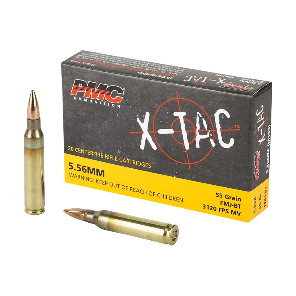 pmc 556x x tac 5.56x45mmnato 55gr full metal jacket boat tail 20 per box/50 case PMC 556X X-Tac 5.56x45mmNATO 55gr Full Metal Jacket Boat Tail 20 Per Box/50 Case Sports South item 75970