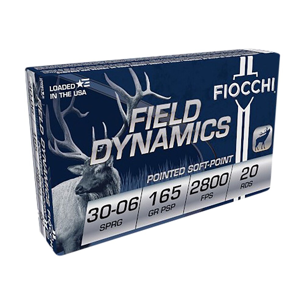 fiocchi 3006c field dynamics 30 06springfield 165gr pointed soft point 20 per box/10 case Fiocchi 3006C Field Dynamics 30-06Springfield 165gr Pointed Soft Point 20 Per Box/10 Case Sports South item 76188
