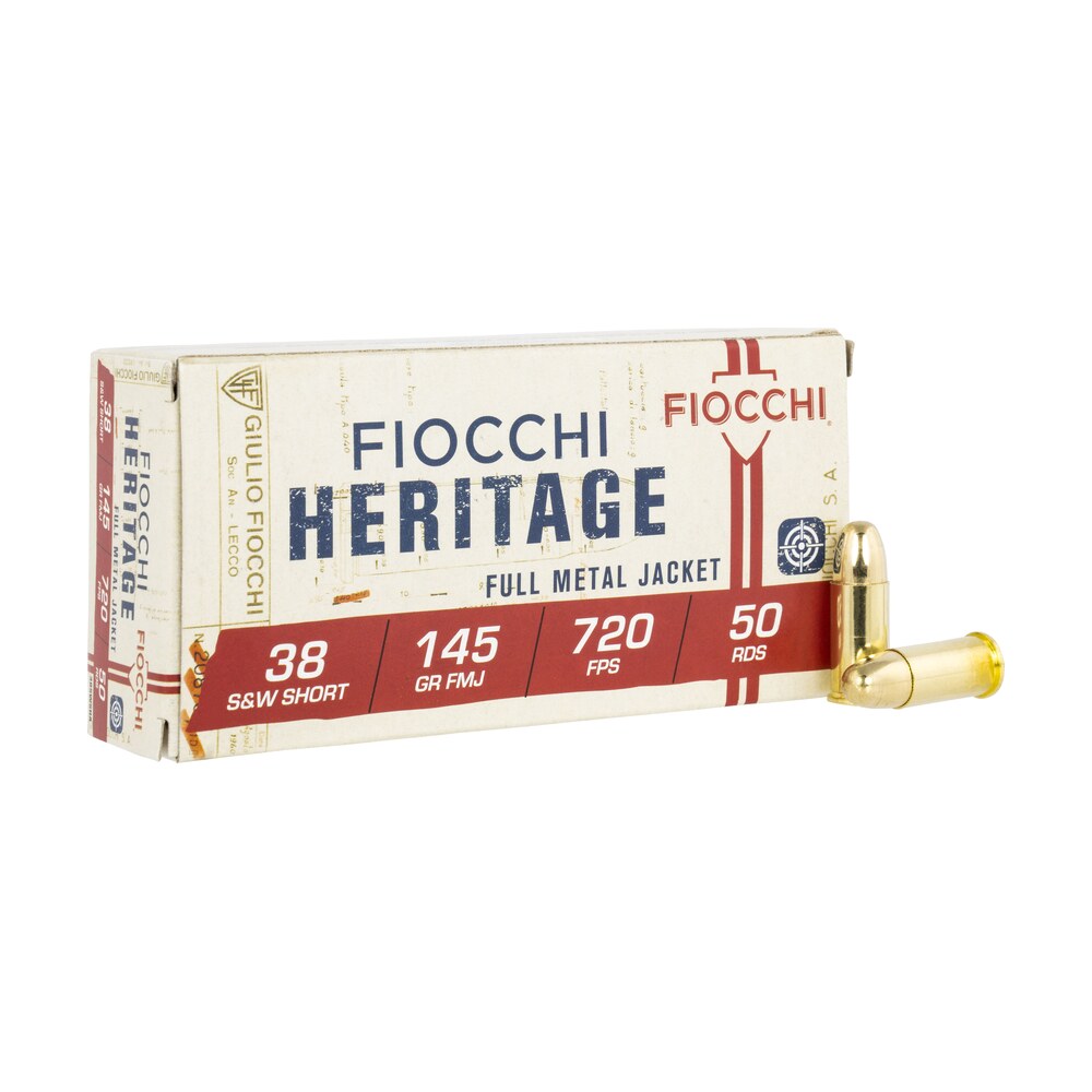 fiocchi 38swsha heritage 38s&wshort 145gr full metal jacket 50 per box/20 case Fiocchi 38SWSHA Heritage 38S&WShort 145gr Full Metal Jacket 50 Per Box/20 Case Sports South item 76610
