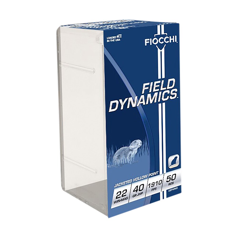 fiocchi 22fwmb field dynamics performance 22wmr 40gr jacket hollow point 50 per box/40 case Fiocchi 22FWMB Field Dynamics Performance 22WMR 40gr Jacket Hollow Point 50 Per Box/40 Case Sports South item 76619