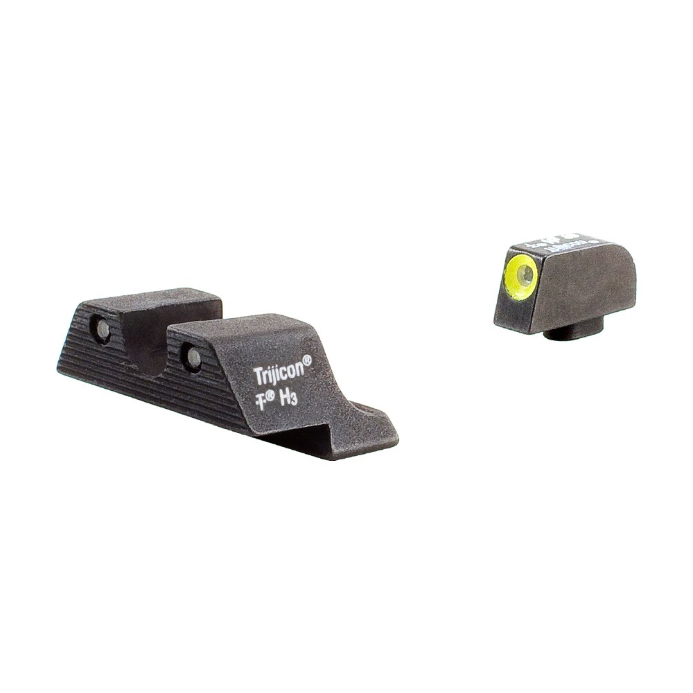trijicon 600540 hd night sights green/tritium yellow outline front sight green tritium black outline rear sight glock glock 17/17l/19 standard frame Trijicon 600540 HD Night Sights Green/Tritium Yellow Outline Front Sight-Green Tritium Black Sports South item 76683