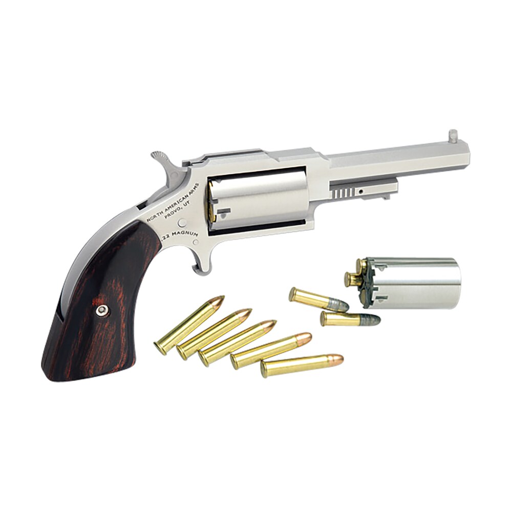 north american arms 1860250c 1860 sheriff 22 lr/22 wmr 5 shot 2.50" stainless steel barrel, frame & cylinder, rosewood boot grip, exposed hammer North American Arms 1860250C 1860 Sheriff 22 LR/22 WMR 5 Shot 2.50" Stainless Steel Sports South item 76872