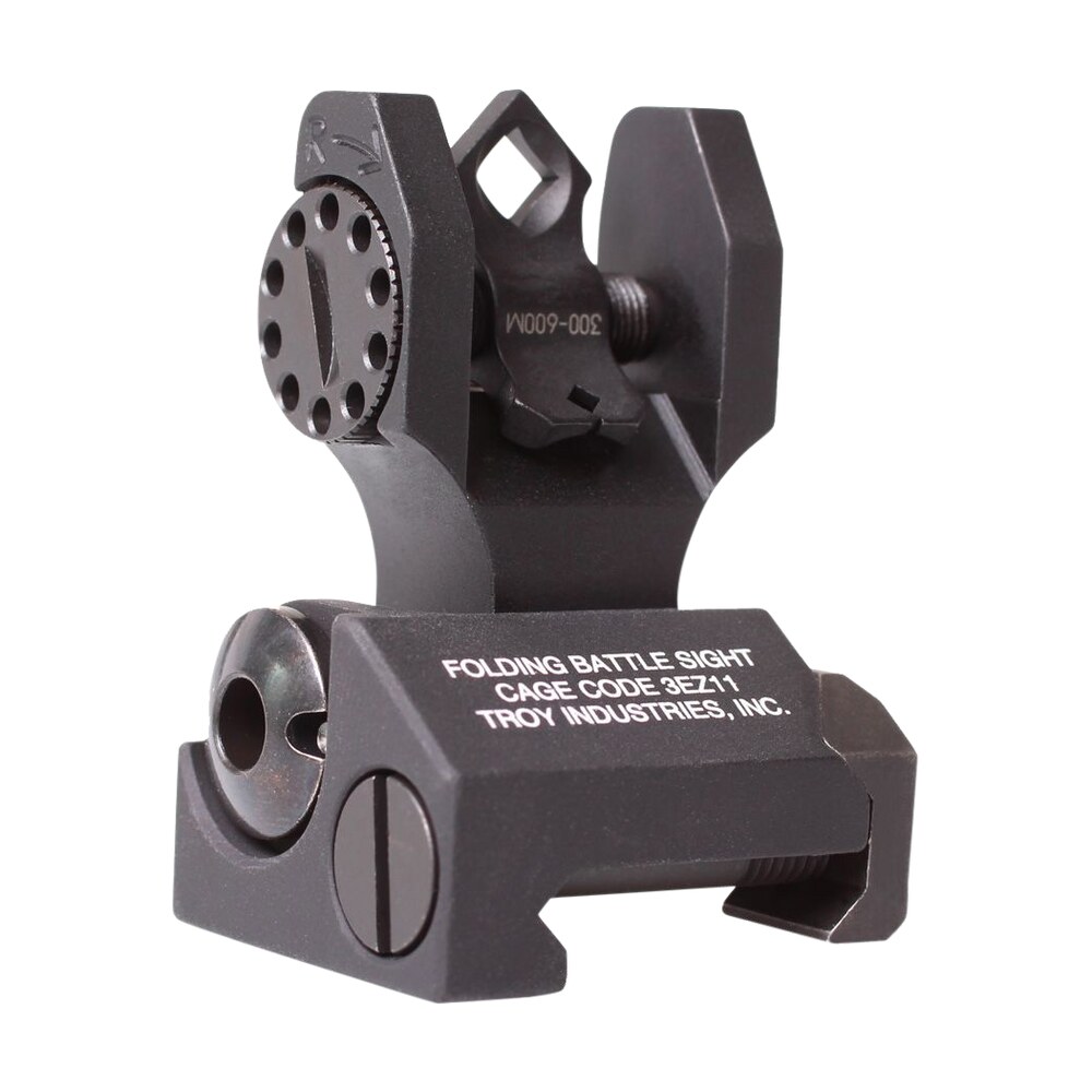 troy ind ssigdoarfbt00 rear folding battelesight dioptic black hardcoat anodized for ar 15 Troy Ind SSIGDOARFBT00 Rear Folding BatteleSight Dioptic Black Hardcoat Anodized for AR-15 Sports South item 77140