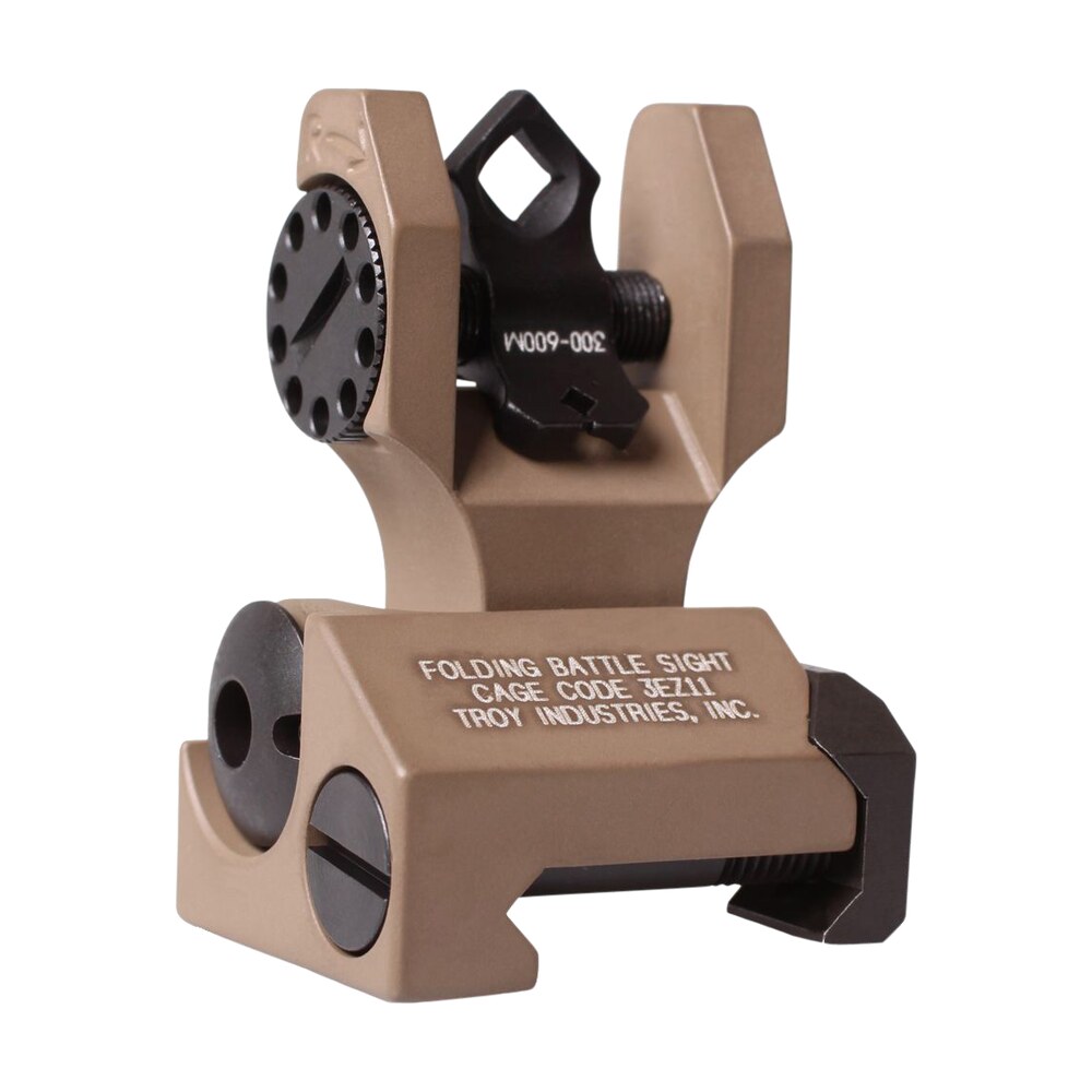 troy ind ssigdoarfft00 rear folding battlesight dioptic flat dark earth folding for ar 15 Troy Ind SSIGDOARFFT00 Rear Folding BattleSight Dioptic Flat Dark Earth Folding for AR-15 Sports South item 77141