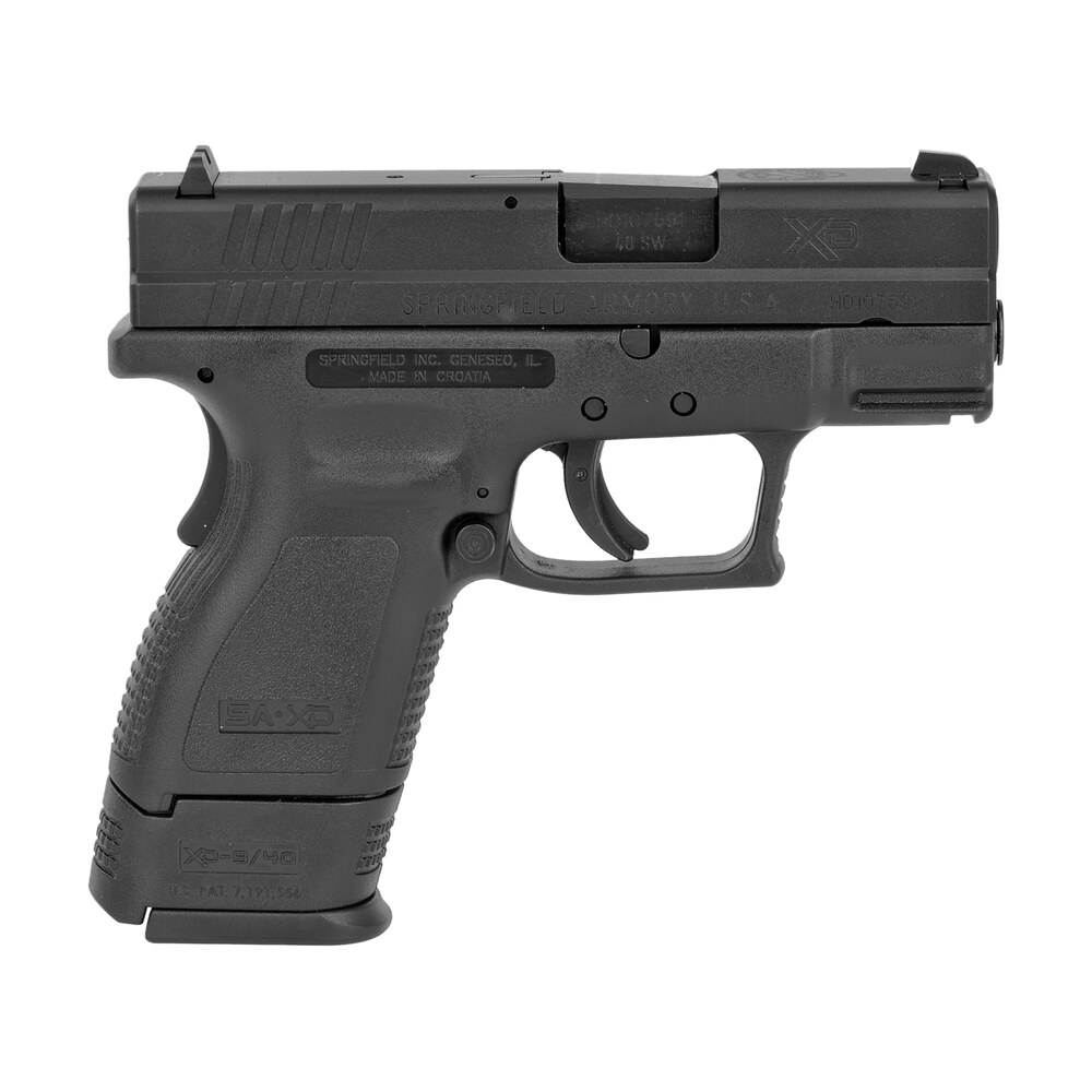 springfield armory xd9802 xd *ca compliant sub compact 40 s&w 10+1, 3" black melonite steel barrel & serrated steel slide, black polymer frame w/picatinny rail, black polymer grip Springfield Armory XD9802 XD *CA Compliant Sub-Compact 40 S&W 10+1, 3" Black Melonite Steel Sports South item 77261