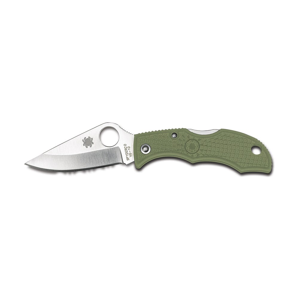 spyderco lfgp3 ladybug 3 1.94" folding clip point plain vg 10 ss blade foliage green frn handle Spyderco LFGP3 Ladybug 3 1.94" Folding Clip Point Plain VG-10 SS Blade Foliage Green FRN Handle Sports South item 77736