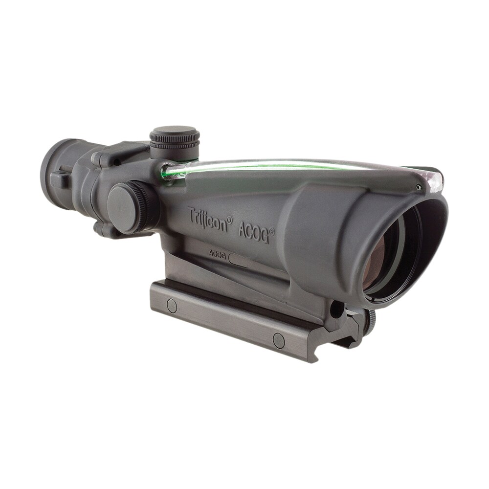 trijicon 100144 acog black hardcoat anodized 3.5x35mm illuminated green chevron .308/7.62 bdc reticle Trijicon 100144 ACOG Black Hardcoat Anodized 3.5x35mm Illuminated Green Chevron .308/7.62 BDC Sports South item 77745