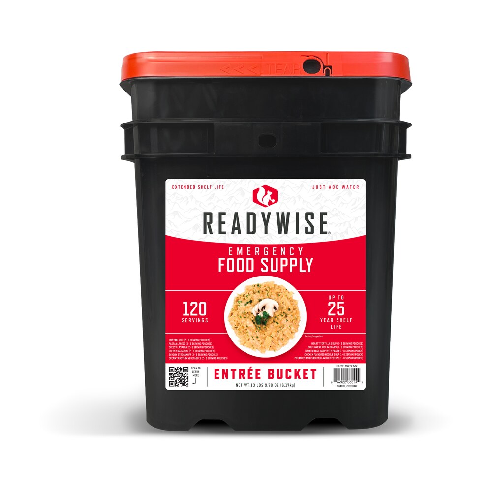 readywise rw01120 grab n go bucket freeze dried entrees 120 servings per bucket ReadyWise RW01120 Grab N Go Bucket Freeze Dried Entrees 120 Servings Per Bucket Sports South item 78043