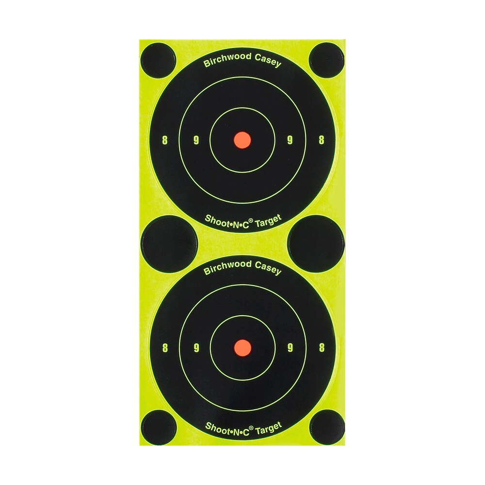 birchwood casey 34375 shoot n c reactive target self adhesive paper black/yellow 3" bullseye 240 pack Birchwood Casey 34375 Shoot-N-C Reactive Target Self-Adhesive Paper Black/Yellow 3" Bullseye Sports South item 78057
