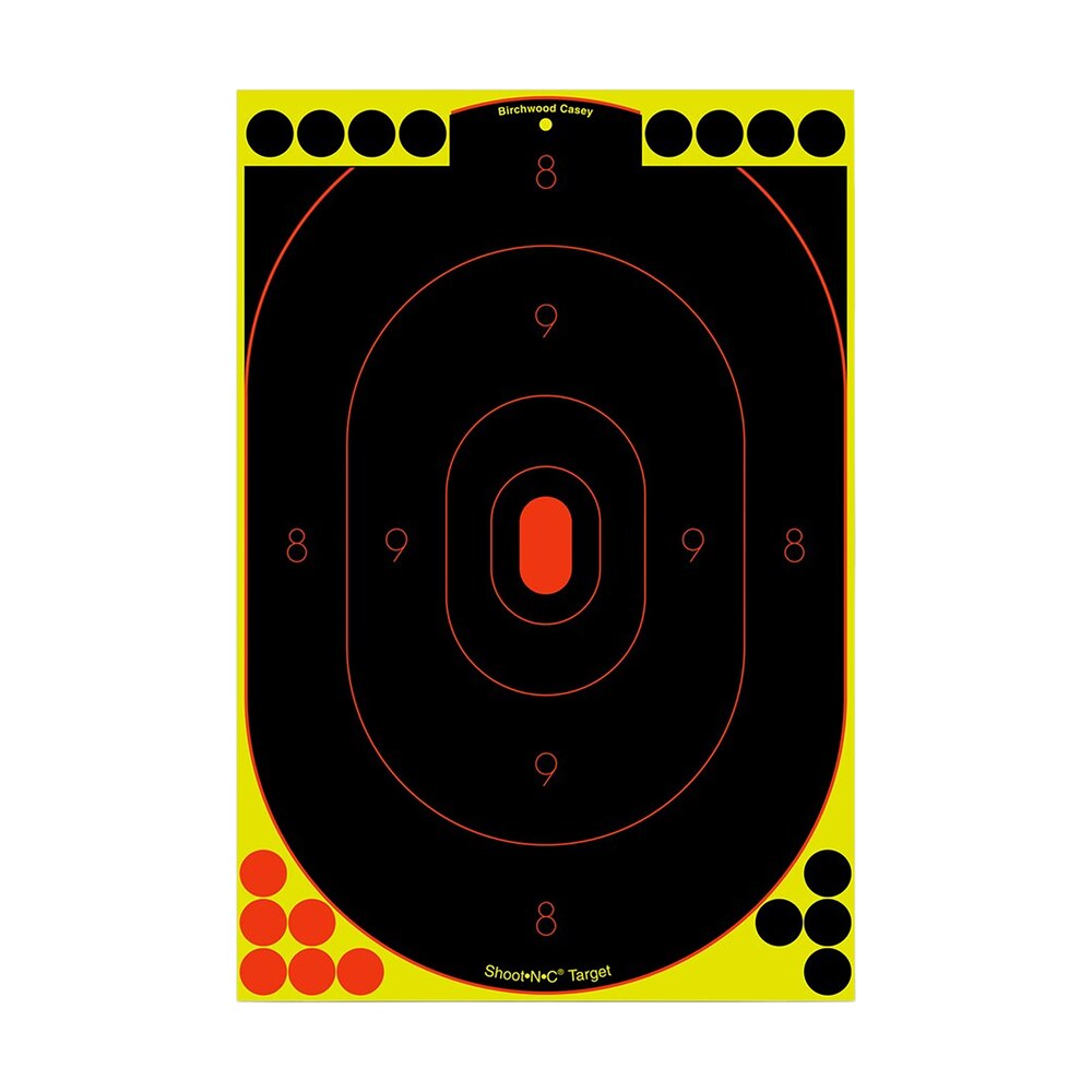 birchwood casey 34605 shoot n c reactive target self adhesive paper black/yellow/red 12"x18" silhouette 5 pack Birchwood Casey 34605 Shoot-N-C Reactive Target Self-Adhesive Paper Black/Yellow/Red 12"x18" Sports South item 78063