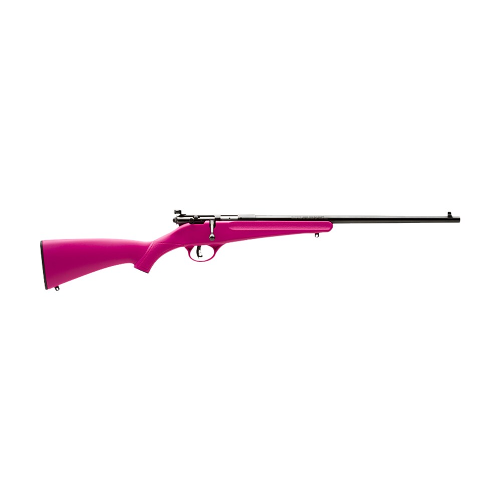 savage arms 13780 rascal youth 22 lr 1rd 16.13" matte black sporter barrel, matte black carbon steel receiver, pink fixed synthetic stock, right hand Savage Arms 13780 Rascal Youth 22 LR 1rd 16.13" Matte Black Sporter Sports South item 78640