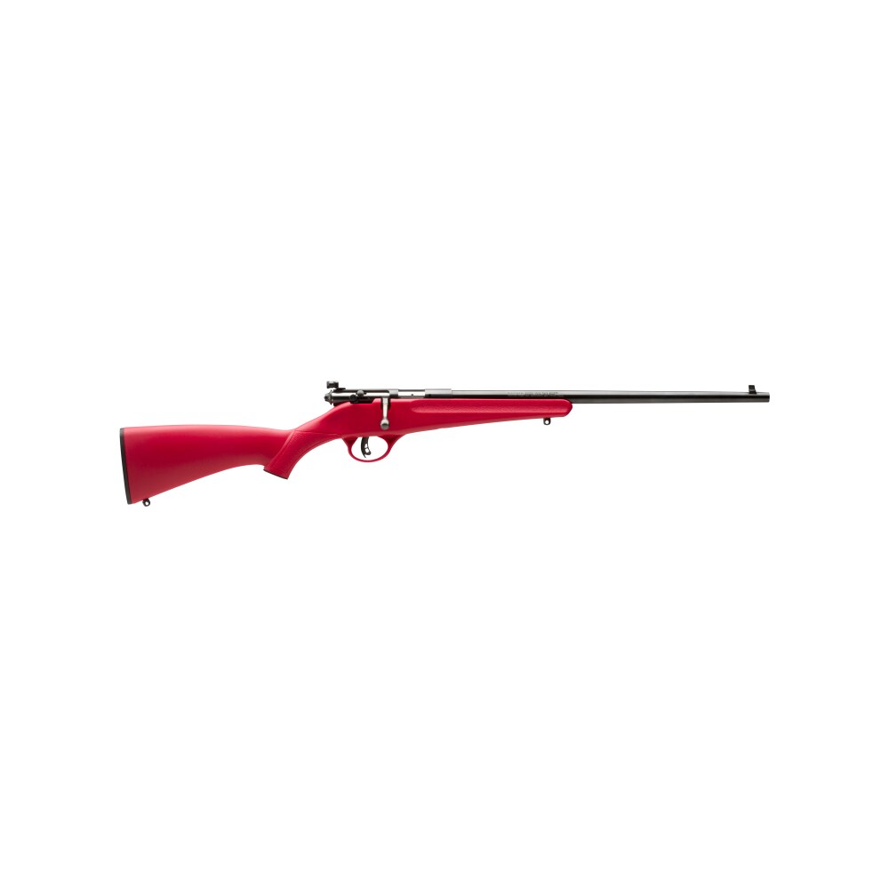 savage arms 13795 rascal youth 22 lr 1rd 16.13" matte black sporter barrel, matte black carbon steel receiver, red fixed synthetic stock, right hand Savage Arms 13795 Rascal Youth 22 LR 1rd 16.13" Matte Black Sporter Sports South item 78643