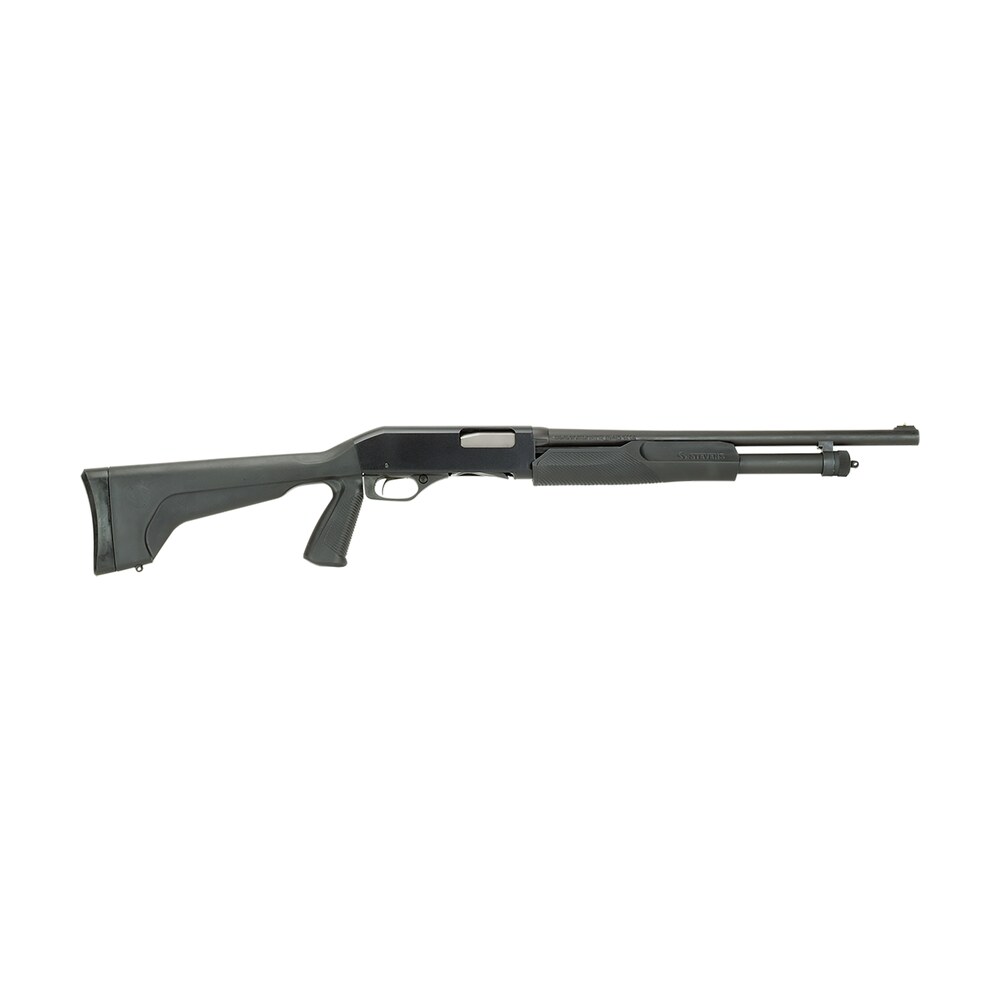 stevens 19485 320 security full size 12 gauge pump 3" 5+1 18.50" matte black carbon steel barrel, matte black aluminum receiver, fixed w/pistol grip black synthetic stock, ambidextrous Stevens 19485 320 Security Full Size 12 Gauge Pump 3" 5+1 18.50" Matte Black Carbon Steel Sports South item 78648