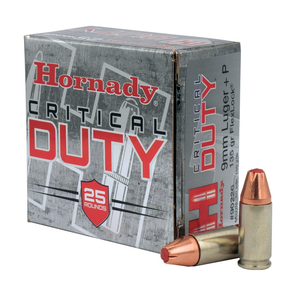 hornady 90226 critical duty 9mmluger+p 135gr hornady flexlock 25 per box/10 case Hornady 90226 Critical Duty 9mmLuger+P 135gr Hornady FlexLock 25 Per Box/10 Case Sports South item 78768