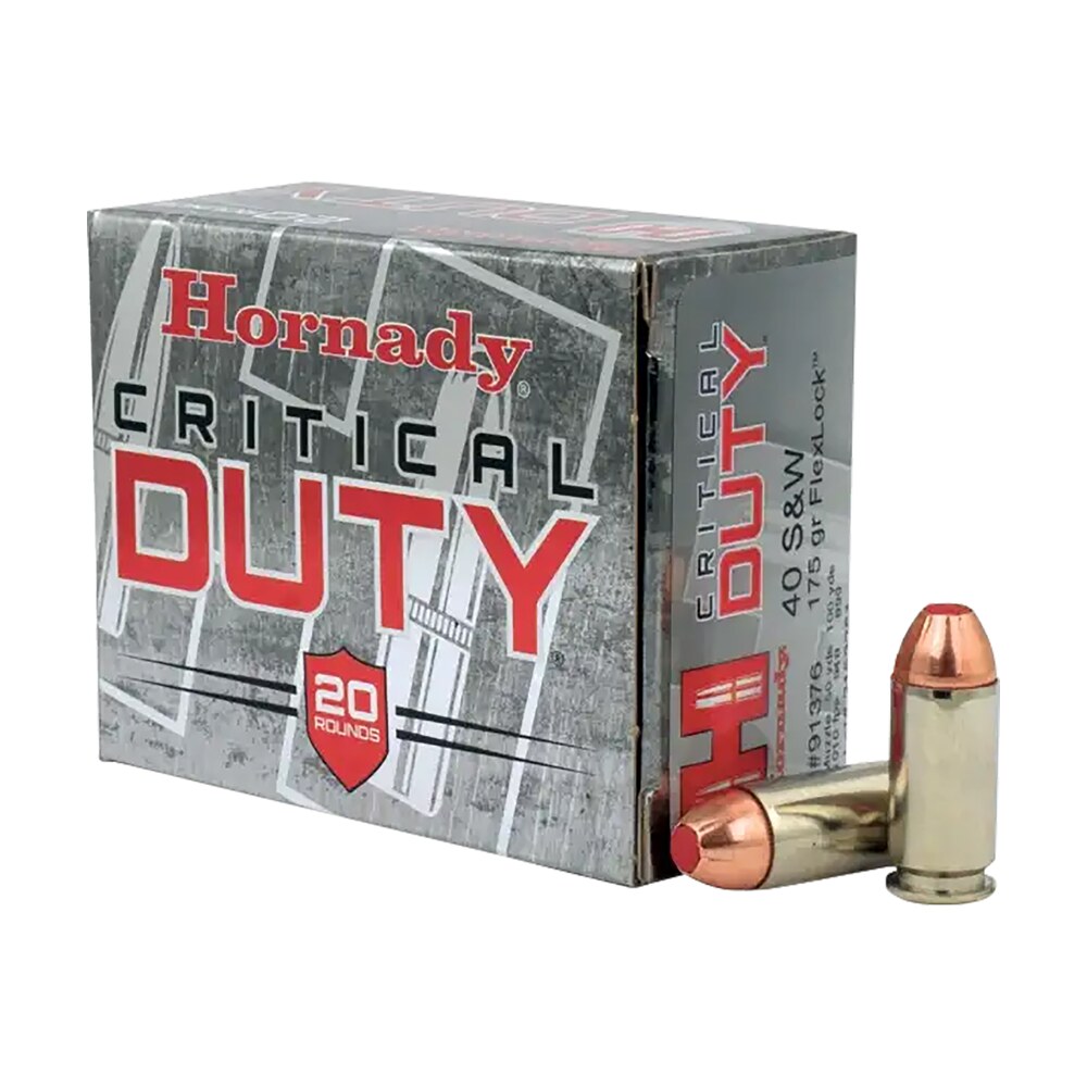 hornady 91376 critical duty 40s&w 175gr hornady flexlock 20 per box/10 case Hornady 91376 Critical Duty 40S&W 175gr Hornady FlexLock 20 Per Box/10 Case Sports South item 78769